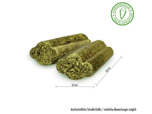 Naturlige snackstænger til gnavere, ideelle til at støtte tandpleje og give en sund kost. Anbefalet af dyrlæger, fremstillet af kvalitetsingredienser. Mål: 0,5 cm x 0,8 cm.